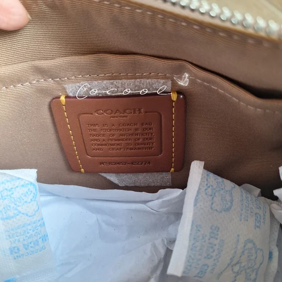 Coach Teri Shoulder Bag In Signature Canvas With Cherry Print Pink Cherry Charm - Picture 8 of 15